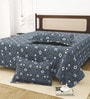 Blue Bedsheet 220 Tc Cotton King Bedsheet With 2 Pillow Covers