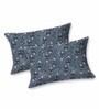 Blue Bedsheet 220 Tc Cotton King Bedsheet With 2 Pillow Covers