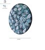 Blue Black Engineered Wood 15 Inch Wall Art with leaf pattern