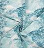 Green Abstract Cotton 5 Ft Light Filtering Eyelet Window Curtain