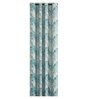 Green Abstract Cotton 5 Ft Light Filtering Eyelet Window Curtain