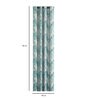 Blue Abstract Cotton 7 Ft Light Filtering Eyelet Door Curtain