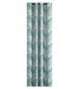Blue Cotton Abstract 9ft Light Filtering Eyelet 1 Pc Door Curtain