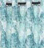 Blue Cotton Abstract 9ft Light Filtering Eyelet 1 Pc Door Curtain