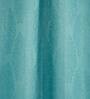 Blue Faux Silk Blackout 9 Feet Eyelet Curtain (Set of 2)