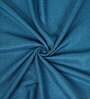 Blue Solid Jute 7 Ft Light Filtering Eyelet Door Curtain
