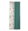 Blue Floral Polyester 7 Ft Blackout Eyelet Door Curtains (Set of 4)