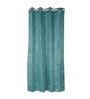 Blue Traditional Silk 5 Ft Blackout Eyelet Window Curtain