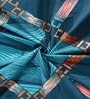 Blue Blended Cotton Geometric 72x52 Inches Table linen