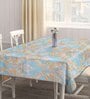 Blue Blended Cotton Indian 72x52 Inches Table linen