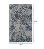 Blue Abstract Blended Wool 5 ft x 7 ft Hand Tufted Carpet