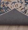 Blue Abstract Blended Wool 5 ft x 7 ft Hand Tufted Carpet