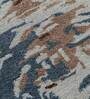 Blue Abstract Blended Wool 5 ft x 7 ft Hand Tufted Carpet