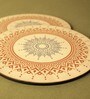 Cream Premium MDF Bloom Big Trivet with Mandala Art
