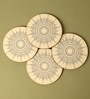 Cream Premium MDF Bloom Wood Coaster with Mandala Art