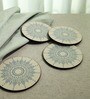 Cream Premium MDF Bloom Wood Coaster with Mandala Art