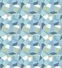 Blue Geometric 300 TC 100% Cotton King Sized Bed Sheets with 2 Pillow Covers
