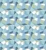 Blue Geometric 300 TC 100% Cotton Single Bed Sized Bed Sheets With 1 Pillow Cover