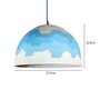 Miu Blue Fabric Hanging Light