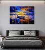 Blue Boat Canvas Wall Painting