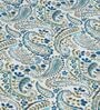 Blue Bohemian Paisley Design 210 TC 100% Cotton Superking Bedsheet with 2 Pillow Covers