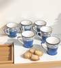 Blue Breeze Coffee Cup Set of 6(160 ML Each) Microwave Safe Coffee Cup.