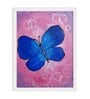 Blue Butterfly Handmade Acrylic Paint On Canvas Unframed