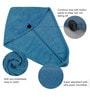 Blue Caldezonia Solid 450 GSM Microfiber Bath HairWrap