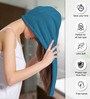 Blue Caldezonia Solid 450 GSM Microfiber Bath HairWrap
