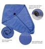 Blue Caldezonia Solid 450 GSM Microfiber Bath HairWrap
