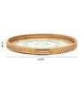 Blue Cane Round Serving Tray (Small)