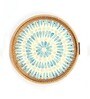 Blue Cane Round Serving Tray (Small)