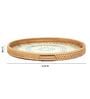 Blue Cane Round Serving Tray (Small)