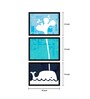 Spouting Whale Blue Canvas (Pack of 3) Kids Wall Art