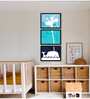 Spouting Whale Blue Canvas (Pack of 3) Kids Wall Art