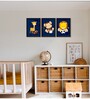 Wildlife Blue Canvas (Pack of 3) Kids Wall Art