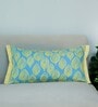 Blue Traditional Canvas 22 x 12 Inches Cushion Cover
