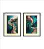 Blue Canvas Printed Abstract Framed Art Panels