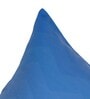 Blue Zig Zag Canvas 24 x 24 Inches Cushion Cover
