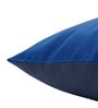 Blue Zig Zag Canvas 24 x 24 Inches Cushion Cover