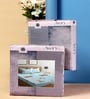 Blue Cartoon 300 TC Cotton Blend Double Bedsheet With 2 Pillow Covers