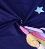 Blue Cartoon 300 TC Cotton Blend Double Bedsheet With 2 Pillow Covers