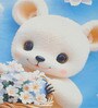 Blue Cartoon Characters 7D King Size Cotton Blend Double Bedsheet with 2 Pillow Covers