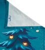 Blue Cartoon Characters 7D King Size Cotton Blend Double Bedsheet with 2 Pillow Covers