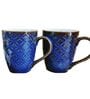Blue Ceramic  320 ml ( Set of 2) Coffee Mug