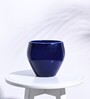 Blue Ceramic Apple Shape Desk Pot Planter