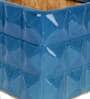 Blue Ceramic Diamond Box Planter