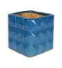 Blue Ceramic Diamond Box Planter