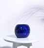 Blue Ceramic Football Shape Desk Pot Desk Pot