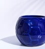 Blue Ceramic Football Shape Desk Pot Desk Pot
